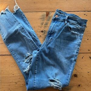 Ripped American eagle high rise jetting 12 long curvy